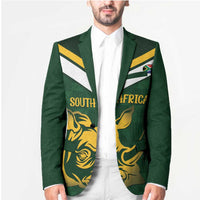South Africa Rugby Custom Blazer Springboks Kente Rhino Symbol - Wonder Print Shop