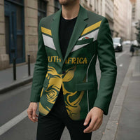 South Africa Rugby Custom Blazer Springboks Kente Rhino Symbol - Wonder Print Shop