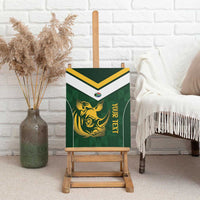 South Africa Rugby Custom Canvas Wall Art Springboks Kente Rhino Symbol - Wonder Print Shop