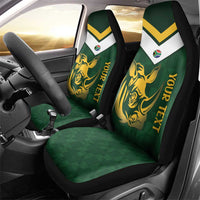 South Africa Rugby Custom Car Seat Cover Springboks Kente Rhino Symbol - Wonder Print Shop