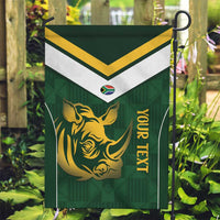 South Africa Rugby Custom Garden Flag Springboks Kente Rhino Symbol - Wonder Print Shop