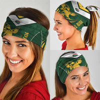 South Africa Rugby Custom Neck Gaiter Springboks Kente Rhino Symbol - Wonder Print Shop