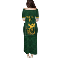 South Africa Rugby Custom Puletasi Springboks Kente Rhino Symbol - Wonder Print Shop