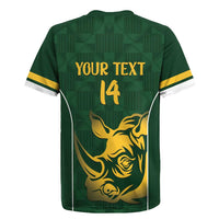 South Africa Rugby Custom Rugby Jersey Springboks Kente Rhino Symbol - Wonder Print Shop