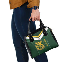 South Africa Rugby Custom Shoulder Handbag Springboks Kente Rhino Symbol - Wonder Print Shop