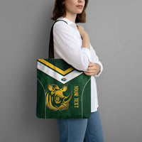 South Africa Rugby Custom Tote Bag Springboks Kente Rhino Symbol - Wonder Print Shop
