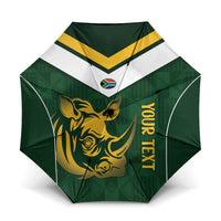 South Africa Rugby Custom Umbrella Springboks Kente Rhino Symbol - Wonder Print Shop