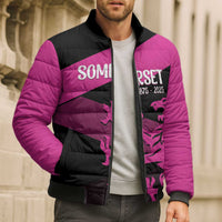 Custom Somerset Cricket Bomber Puffer Jacket 150 Years of Anniversary - Wonder Print Shop
