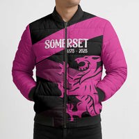 Custom Somerset Cricket Bomber Puffer Jacket 150 Years of Anniversary - Wonder Print Shop