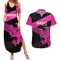 Custom Somerset Cricket Couples Matching Summer Maxi Dress and Hawaiian Shirt 150 Years of Anniversary - Wonder Print Shop