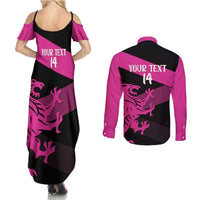 Custom Somerset Cricket Couples Matching Summer Maxi Dress and Long Sleeve Button Shirt 150 Years of Anniversary - Wonder Print Shop