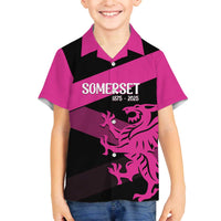 Custom Somerset Cricket Family Matching Off The Shoulder Long Sleeve Dress and Hawaiian Shirt 150 Years of Anniversary - Wonder Print Shop