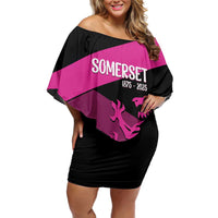 Custom Somerset Cricket Family Matching Off Shoulder Short Dress and Hawaiian Shirt 150 Years of Anniversary - Wonder Print Shop