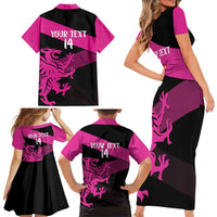 Custom Somerset Cricket Family Matching Short Sleeve Bodycon Dress and Hawaiian Shirt 150 Years of Anniversary - Wonder Print Shop