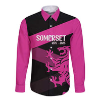 Custom Somerset Cricket Long Sleeve Button Shirt 150 Years of Anniversary - Wonder Print Shop