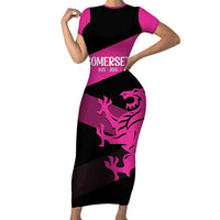 Custom Somerset Cricket Short Sleeve Bodycon Dress 150 Years of Anniversary - Wonder Print Shop