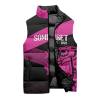 Custom Somerset Cricket Sleeveless Puffer Jacket 150 Years of Anniversary - Wonder Print Shop