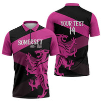 Custom Somerset Cricket Zipper Polo Shirt 150 Years of Anniversary - Wonder Print Shop