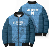 Custom St. Georges Cricket Bomber Puffer Jacket Go Champions Sporty Style - Wonder Print Shop