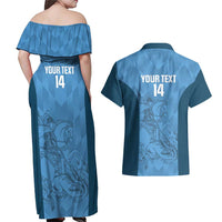 Custom St. Georges Cricket Couples Matching Off Shoulder Maxi Dress and Hawaiian Shirt Go Champions Sporty Style - Wonder Print Shop