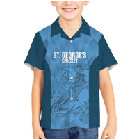 Custom St. Georges Cricket Family Matching Mermaid Dress and Hawaiian Shirt Go Champions Sporty Style - Wonder Print Shop