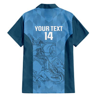 Custom St. Georges Cricket Family Matching Off The Shoulder Long Sleeve Dress and Hawaiian Shirt Go Champions Sporty Style - Wonder Print Shop