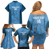 Custom St. Georges Cricket Family Matching Off Shoulder Short Dress and Hawaiian Shirt Go Champions Sporty Style - Wonder Print Shop