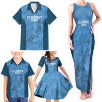Custom St. Georges Cricket Family Matching Tank Maxi Dress and Hawaiian Shirt Go Champions Sporty Style - Wonder Print Shop