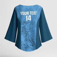Custom St. Georges Cricket Kimono Sleeve Blouse Go Champions Sporty Style - Wonder Print Shop
