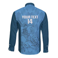 Custom St. Georges Cricket Long Sleeve Button Shirt Go Champions Sporty Style - Wonder Print Shop