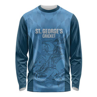 Custom St. Georges Cricket Long Sleeve Shirt Go Champions Sporty Style - Wonder Print Shop