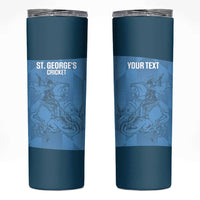 Custom St. Georges Cricket Skinny Tumbler Go Champions Sporty Style - Wonder Print Shop
