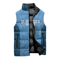 Custom St. Georges Cricket Sleeveless Puffer Jacket Go Champions Sporty Style - Wonder Print Shop