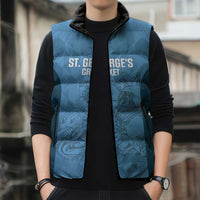 Custom St. Georges Cricket Sleeveless Puffer Jacket Go Champions Sporty Style - Wonder Print Shop