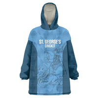 Custom St. Georges Cricket Wearable Blanket Hoodie Go Champions Sporty Style - Wonder Print Shop