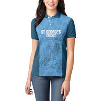 Custom St. Georges Cricket Women Polo Shirt Go Champions Sporty Style - Wonder Print Shop