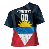 Antigua and Barbuda Basketball Custom Cross Shoulder Shirt Flag Sporty Style
