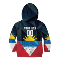 Antigua and Barbuda Basketball Custom Kid Hoodie Flag Sporty Style