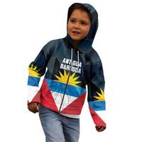 Antigua and Barbuda Basketball Custom Kid Hoodie Flag Sporty Style