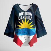 Antigua and Barbuda Basketball Custom Kimono Sleeve Blouse Flag Sporty Style