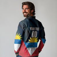 Antigua and Barbuda Basketball Custom Long Sleeve Polo Shirt Flag Sporty Style