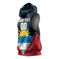 Antigua and Barbuda Basketball Custom Sleeveless Hoodie Flag Sporty Style