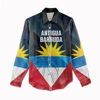 Antigua and Barbuda Basketball Custom Women Casual Shirt Flag Sporty Style