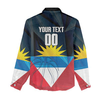 Antigua and Barbuda Basketball Custom Women Casual Shirt Flag Sporty Style