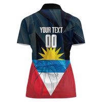 Antigua and Barbuda Basketball Custom Women Polo Shirt Flag Sporty Style