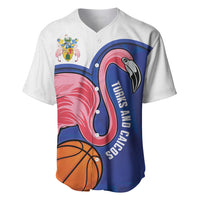 Turks and Caicos Islands Basketball Personalized Baseball Jersey Flamingo Mascot Style