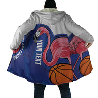 Turks and Caicos Islands Basketball Personalized Cloak Flamingo Mascot Style