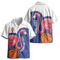 Turks and Caicos Islands Basketball Personalized Kid Hawaiian Shirt Flamingo Mascot Style
