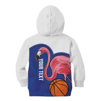 Turks and Caicos Islands Basketball Personalized Kid Hoodie Flamingo Mascot Style