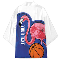 Turks and Caicos Islands Basketball Personalized Kimono Flamingo Mascot Style